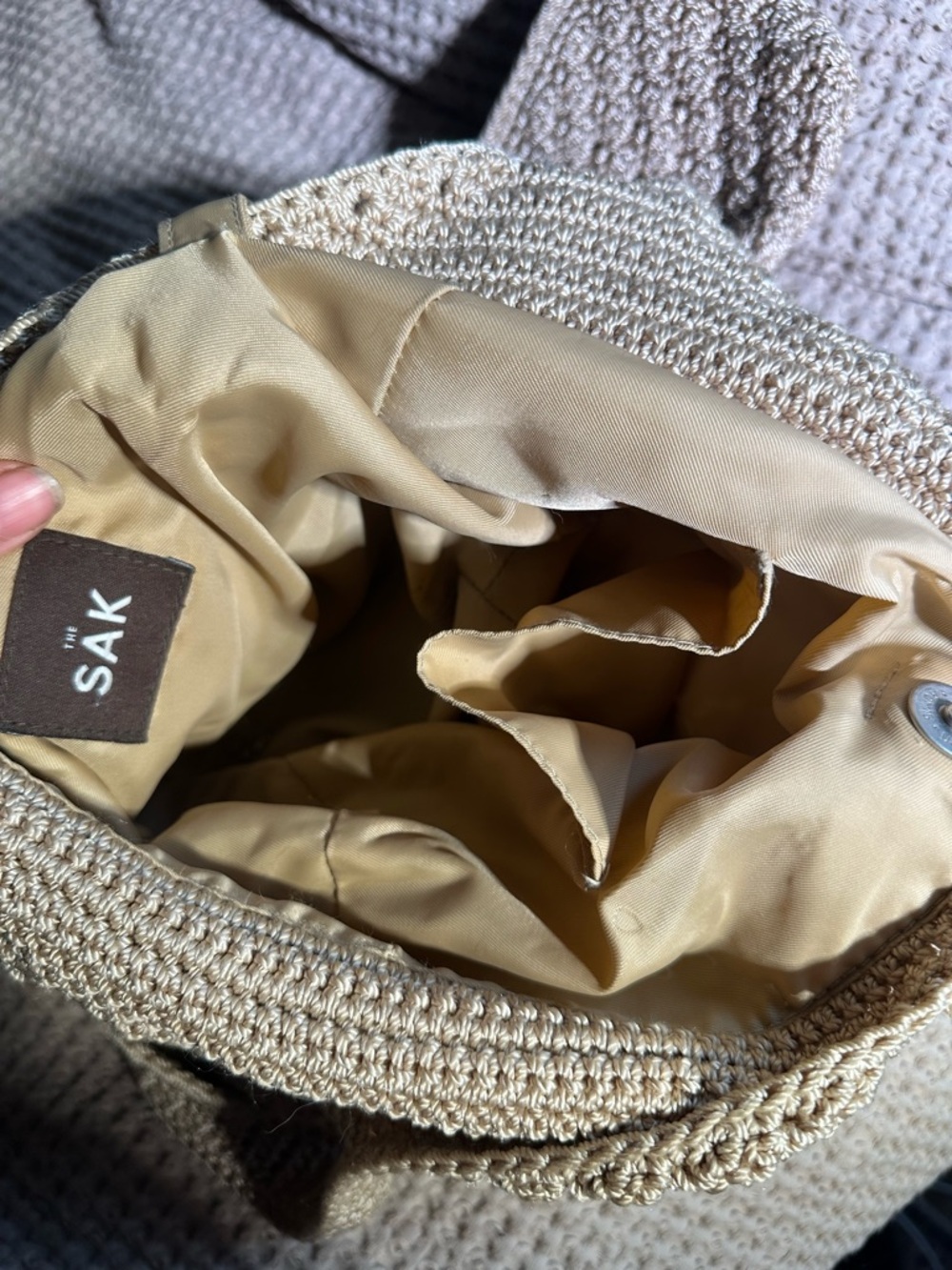 The Sak Natural Crochet Hobo Shoulder Bag - Picture 7 of 7